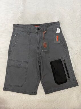 BASS Outdoor Iron Gray Explorer Cargo Shorts Sz 28